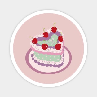 Virgo Baby Heart Cake Design Magnet